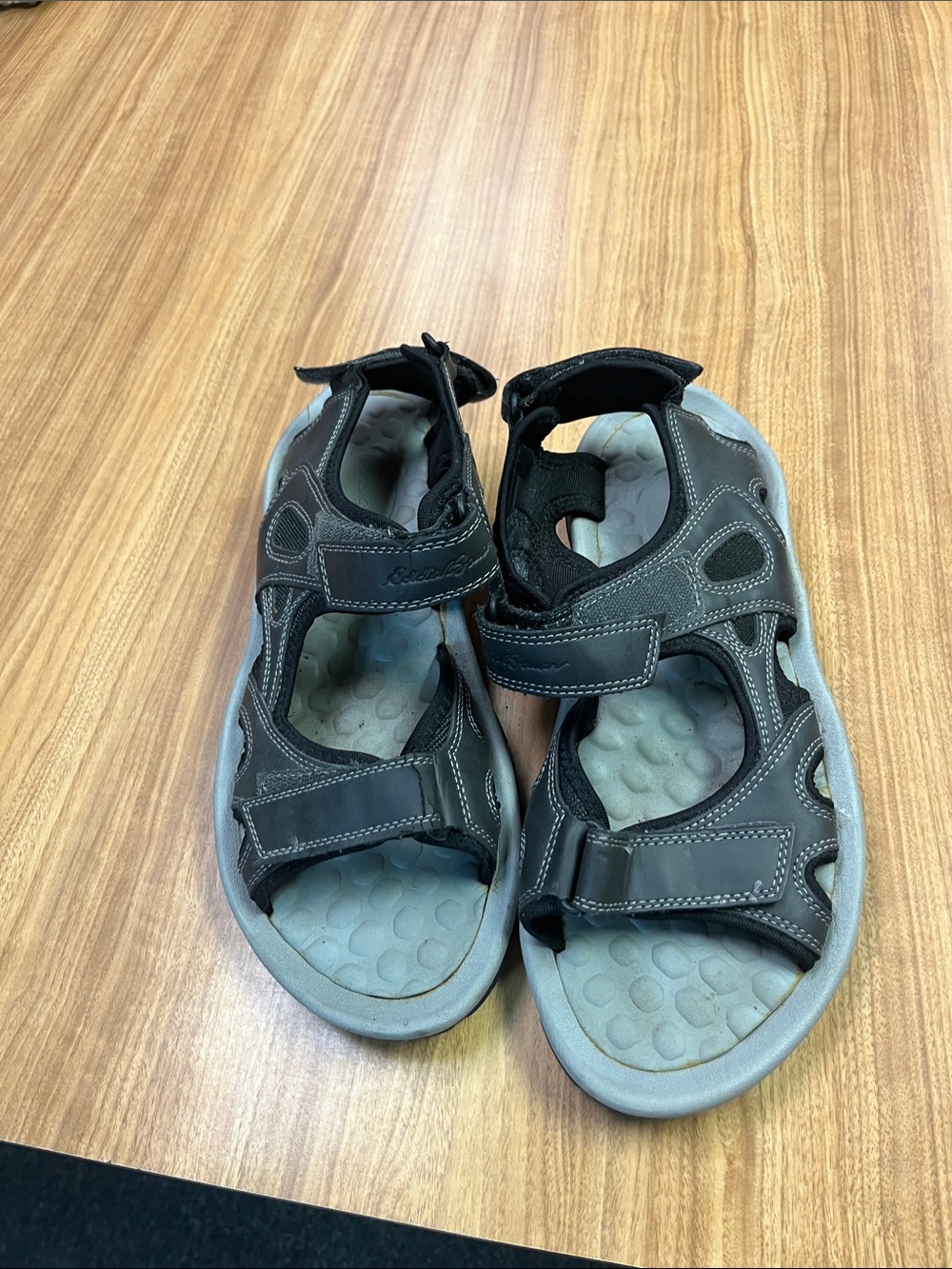Eddie Bauer Men’s Black Gray Adjustable Hiking Sandals